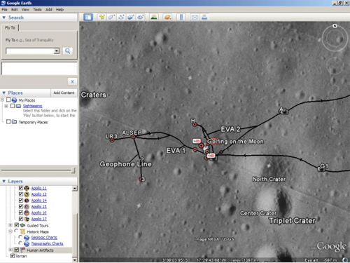 "Du lịch" trên mặt trăng với Google Earth, Vi tính-Internet, 