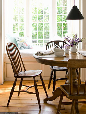 Kitchen table with mis-matched chairs